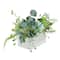 26" Succulent & Foliage Arrangement in Wooden Planter